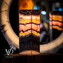 Rosa Onyx Table Lamp - 18"H x 6"W - Square Closed Top - (Small #10)