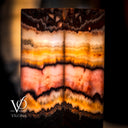 Rosa Onyx Table Lamp - 18"H x 6"W - Square Closed Top - (Small #10)