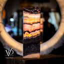 Rosa Onyx Table Lamp - 18"H x 6"W - Square Closed Top - (Small #10)