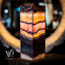 Rosa Onyx Table Lamp - 18"H x 6"W - Square Closed Top - (Small #10)