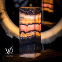 Rosa Onyx Table Lamp - 18"H x 6"W - Square Closed Top - (Small #10)