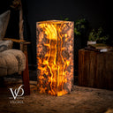 Honeycomb Onyx Floor Lamp -Exotic - Small - 39.5"H x 12"W - Square - #2