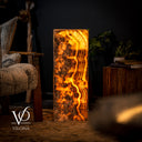 Honeycomb Onyx Floor Lamp -Exotic - Small - 32” H x 12"W - Square - #2
