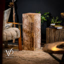 Honeycomb Onyx Floor Lamp -Exotic - Small - 32” H x 12"W - Square - #2