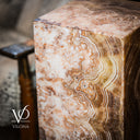 Honeycomb Onyx Floor Lamp -Exotic - Small - 32” H x 12"W - Square - #2