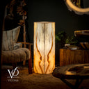 White Ice Onyx Floor Lamp - Small - 39.7"H x 11.7"W - (Square - #1)