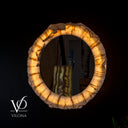 White Ice Onyx Mirror - 40" Diameter, 4" Deep - (#2 Medium)