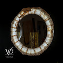 White Ice Onyx Mirror - 40" Diameter, 4" Deep - (#2 Medium)