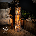 Sahara Onyx Floor Lamp - Cylinder - 39.5" Tall, x 9.5" D - (Small - #2)