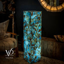Argentina Blue Onyx Floor Lamp - 47" Tall, 12"x 12" Square (Medium #6)