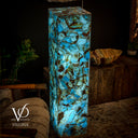 Argentina Blue Onyx Floor Lamp - 47" Tall, 12"x 12" Square (Medium #6)