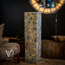 Argentina Blue Onyx Floor Lamp - 47" Tall, 12"x 12" Square (Medium #6)