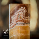Miami Sunset Onyx Table Lamp - 20" Tall, X 6" Diameter - (Medium Cylinder #6)