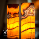 Miami Sunset Onyx Table Lamp - 20" Tall, X 6" Diameter - (Medium Cylinder #6)