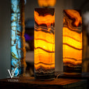 Miami Sunset Onyx Table Lamp - 20" Tall, X 6" Diameter - (Medium Cylinder #6)