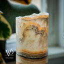 Tangerine Onyx Table Lamp - 18" Tall, x 5.5" Diameter - Live Edge (Medium #53)