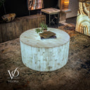 White Ice Onyx Mosaic Coffee Table #3