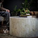 White Ice Onyx Mosaic Coffee Table #3