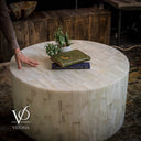 White Ice Onyx Mosaic Coffee Table #3