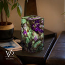Fluorite Crystal Table Lamp - 12" Tall, x 6"x 6" Square (Miniature #7)