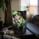 Fluorite Crystal Table Lamp - 12" Tall, x 6"x 6" Square (Miniature #7)