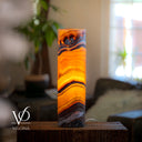 Miami Sunset Onyx Table Lamp - 20" Tall, X 6" Diameter - (Medium Cylinder #7)