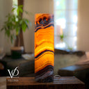Miami Sunset Onyx Table Lamp - 20" Tall, X 6" Diameter - (Medium Cylinder #7)