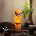 Miami Sunset Onyx Table Lamp - 20" Tall, X 6" Diameter - (Medium Cylinder #7)