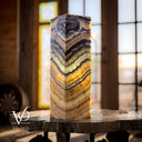 Aqua Onyx Square Table Lamp - 20" Tall, x 6"x 6" Square (Small #63)