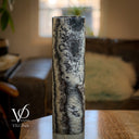 Tangerine Onyx Table Lamp - 20" Tall, x 5.5" Diameter - Live Edge (Medium #12)