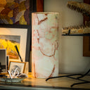 Onyx Table Lamp - Divina Claire 18" Tall, x 8" Diameter (Large #3)