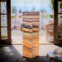 Aqua Onyx Floor Lamp - Medium - 43.5"H x 12"W - Square - #14