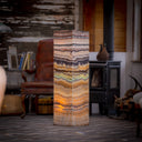 Aqua Onyx Floor Lamp - Medium - 43.5"H x 12"W - Square - #14