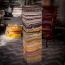 Aqua Onyx Floor Lamp - Medium - 43.5"H x 12"W - Square - #14