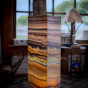 Aqua Onyx Floor Lamp - Medium - 43.5"H x 12"W - Square - #14