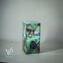 Fluorite Crystal Table Lamp - 12" Tall, x 6"x 6" Square (Miniature #8)