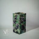 Fluorite Crystal Table Lamp - 12" Tall, x 6"x 6" Square (Miniature #8)