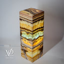 Aqua Onyx Square Table Lamp - 18" Tall, x 6"x 6" Square (Small #64)