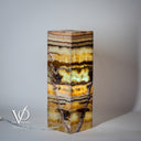 Aqua Onyx Square Table Lamp - 18" Tall, x 6"x 6" Square (Small #64)