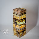 Aqua Onyx Square Table Lamp - 18" Tall, x 6"x 6" Square (Small #64)