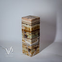 Aqua Onyx Square Table Lamp - 18" Tall, x 6"x 6" Square (Small #64)