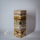 Aqua Onyx Square Table Lamp - 18" Tall, x 6"x 6" Square (Small #64)
