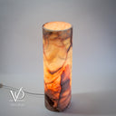 Onyx Table Lamp - Divina Claire 18" Tall, x 5.5" Diameter (Medium #3)