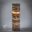 Tangerine Onyx Table Lamp - 20" Tall, x 5.5" Diameter - (Medium #14)