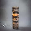 Tangerine Onyx Table Lamp - 20" Tall, x 5.5" Diameter - (Medium #14)