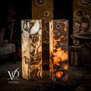 Polished Exotic Sahara Onyx Floor Lamp - 47.5" Tall, 12"x12" (Pair)