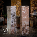 Polished Exotic Sahara Onyx Floor Lamp - 47.5" Tall, 12"x12" (Pair)
