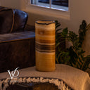 Honeycomb Onyx - 12" Tall, x 4.5" Diameter (Small Table Lamp #1)