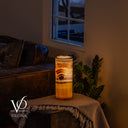 Honeycomb Onyx - 12" Tall, x 4.5" Diameter (Small Table Lamp #1)