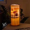 Honeycomb Onyx - 12" Tall, x 4.5" Diameter (Small Table Lamp #1)